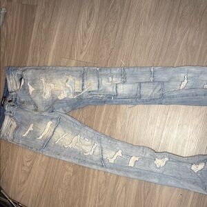 Light Blue Distressed Jeans